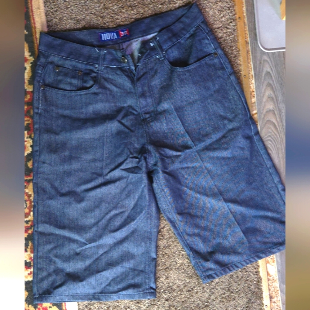 HOVA 32 Jean shorts new no tags never worn dark wash blue sz32